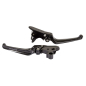 Preview: Rick's Motorcycles, Classic brake & clutch lever set. Black with ece